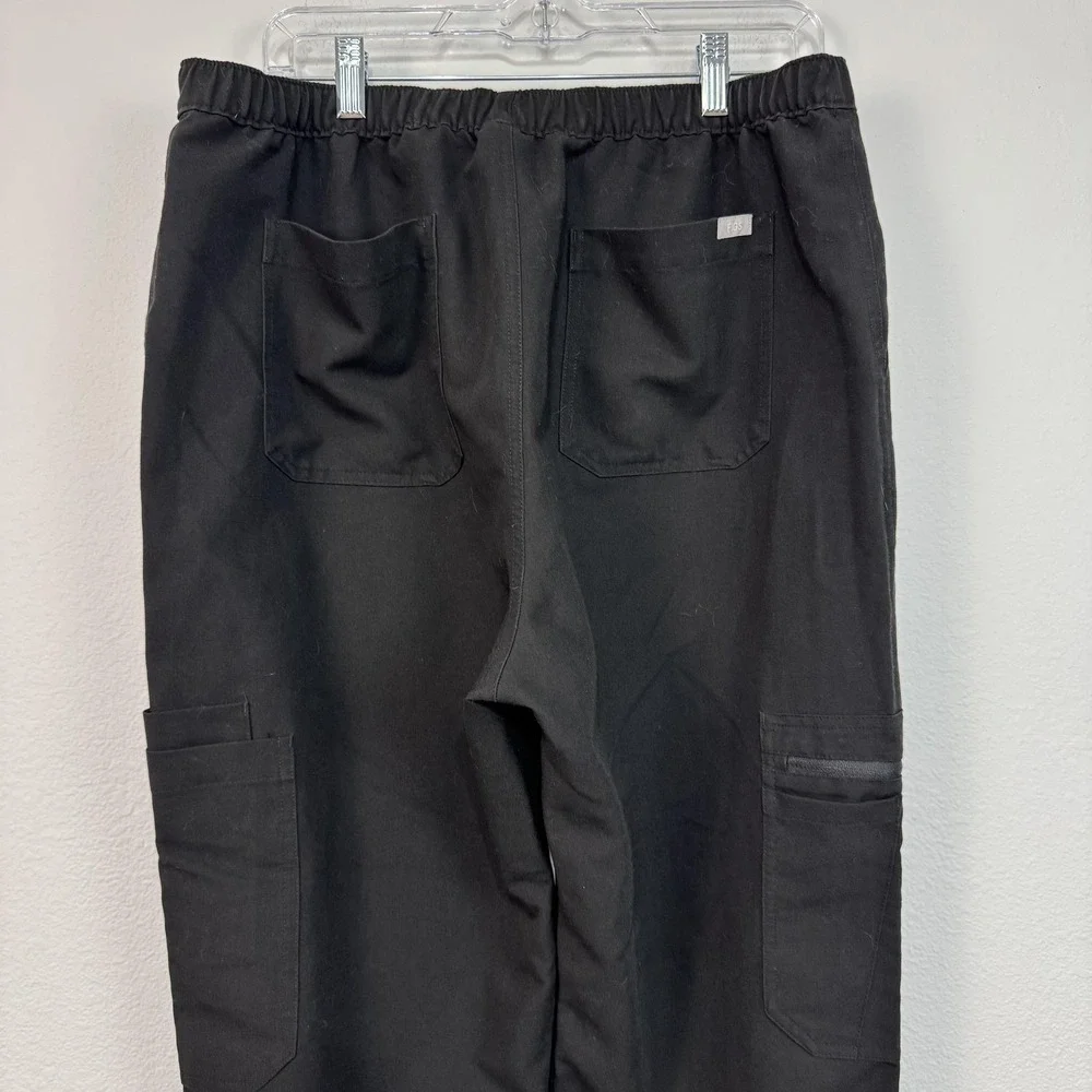 Figs Cairo Cargo Technical Collection Scrub Pants Mens XL Straight Leg Black‎
